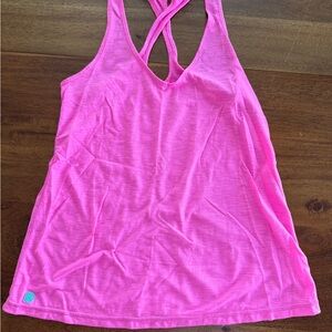 Lilly Pulitzer Neon Pink Crisscross Back Tank